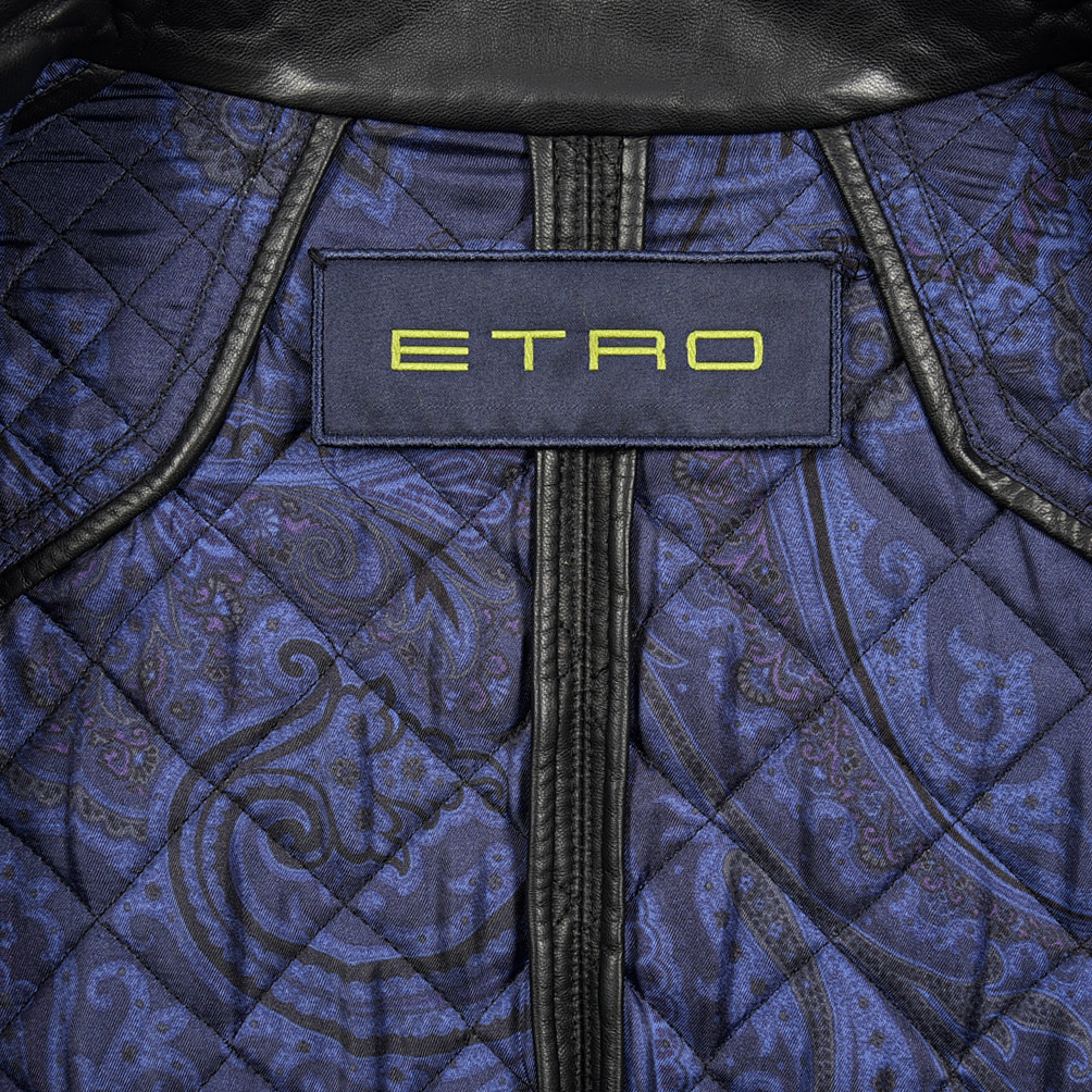 楽天市場】エトロ ETRO キルティング レザージャケット スタンドカラー