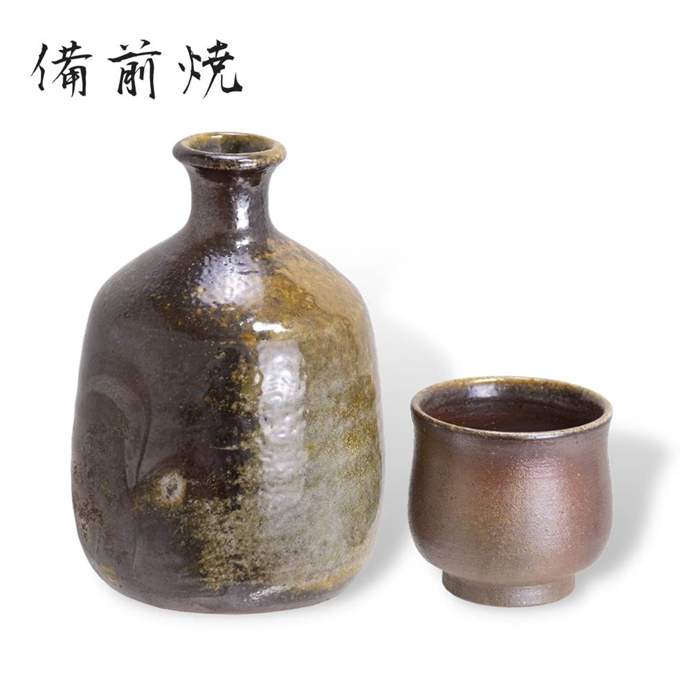 楽天市場】備前焼 夢幻工房 酒器セット 桟切 | 徳利 おちょこ セット