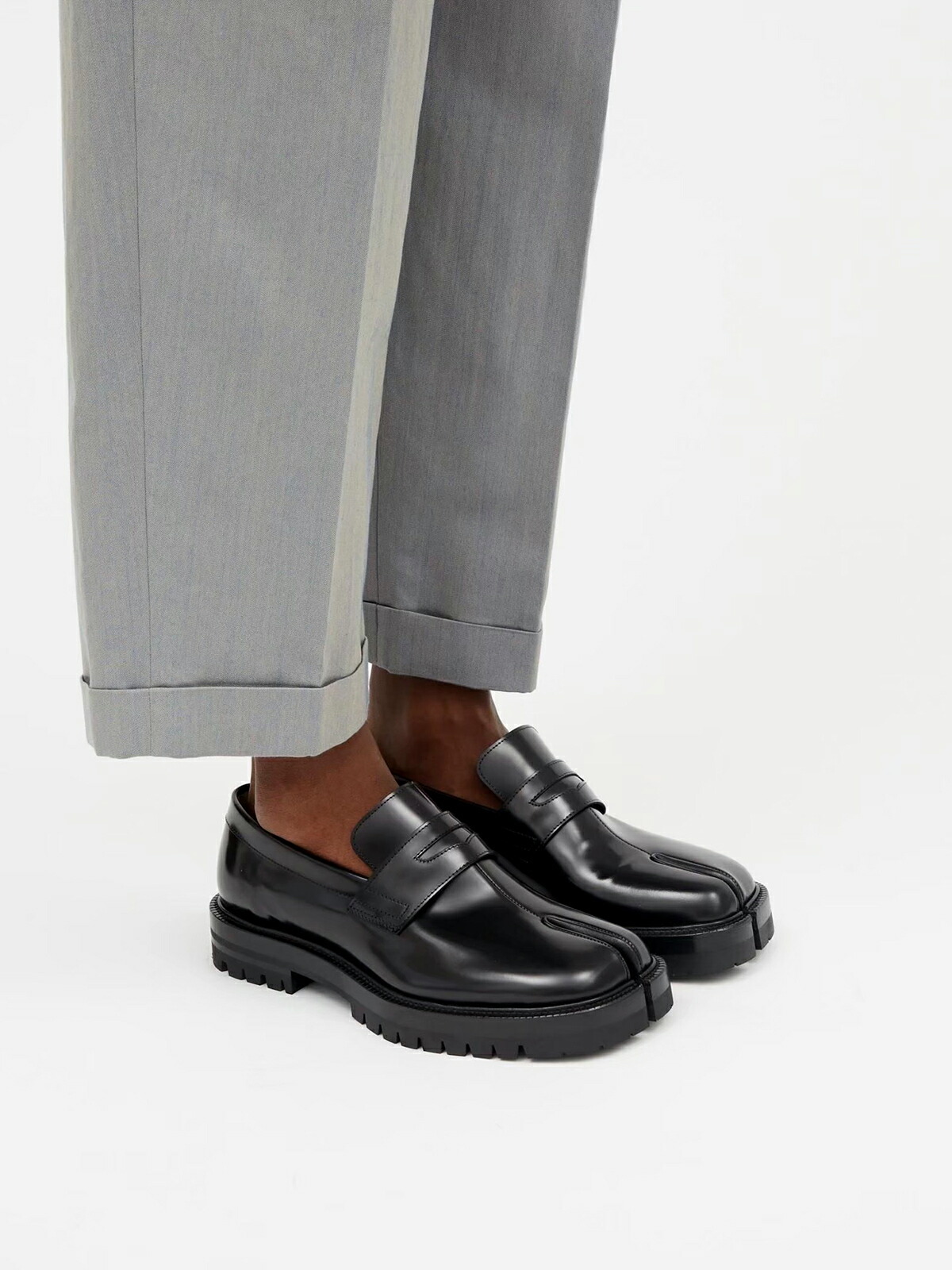 あんしん鑑定◎マルジェラローファー /黒 /普段23.5着用でちょうどの