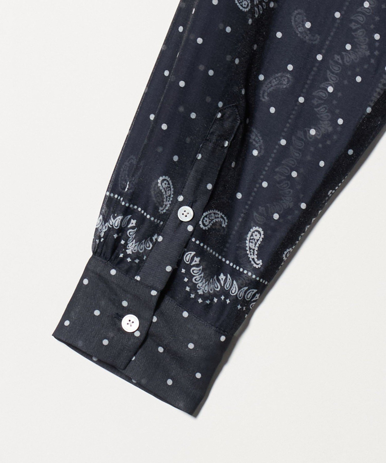 UNITED ARROWS｜オーガンジー プリント シャツ -ウォッシャブル