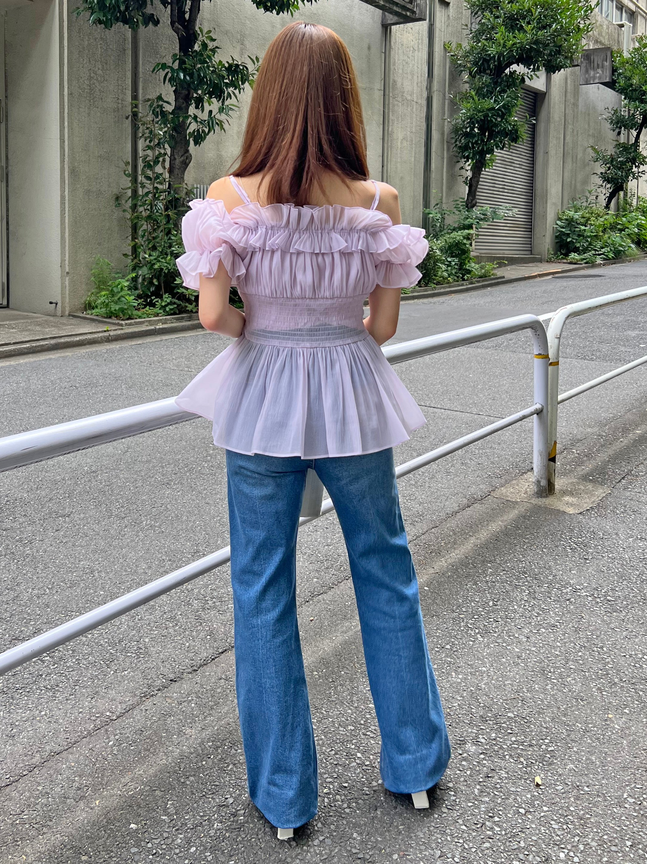 SNIDEL｜オフショルフリルブラウス | Rakuten Fashion(楽天