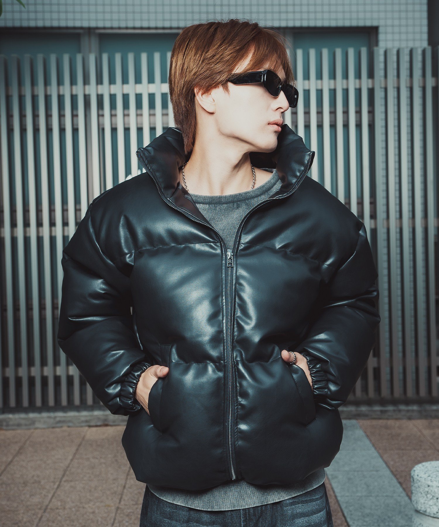 improves｜シンセティックレザー 中綿 ダウンジャケット | Rakuten