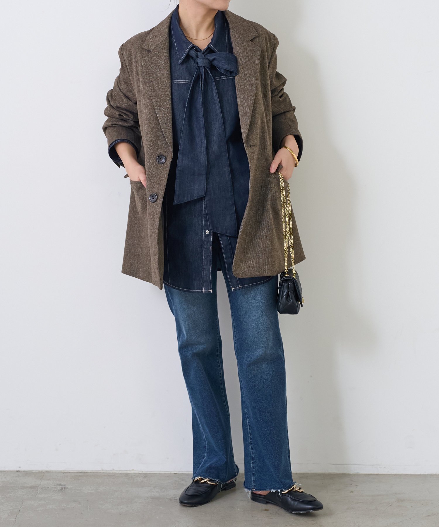 COLLAGE GALLARDAGALANTE｜ボウタイデニムシャツ | Rakuten Fashion