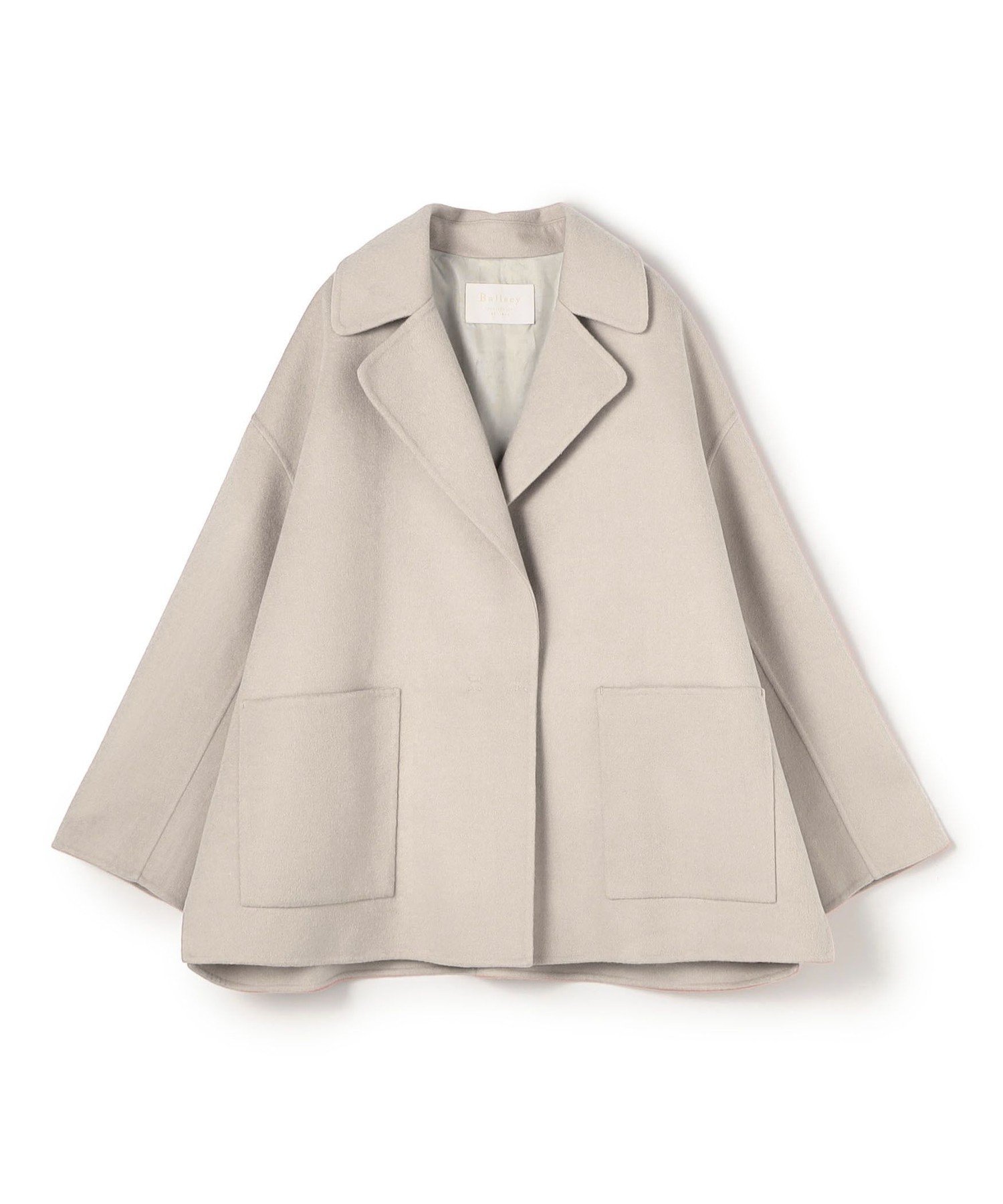 TOMORROWLAND｜プレミアムウールリバー オープンカラーショートコート