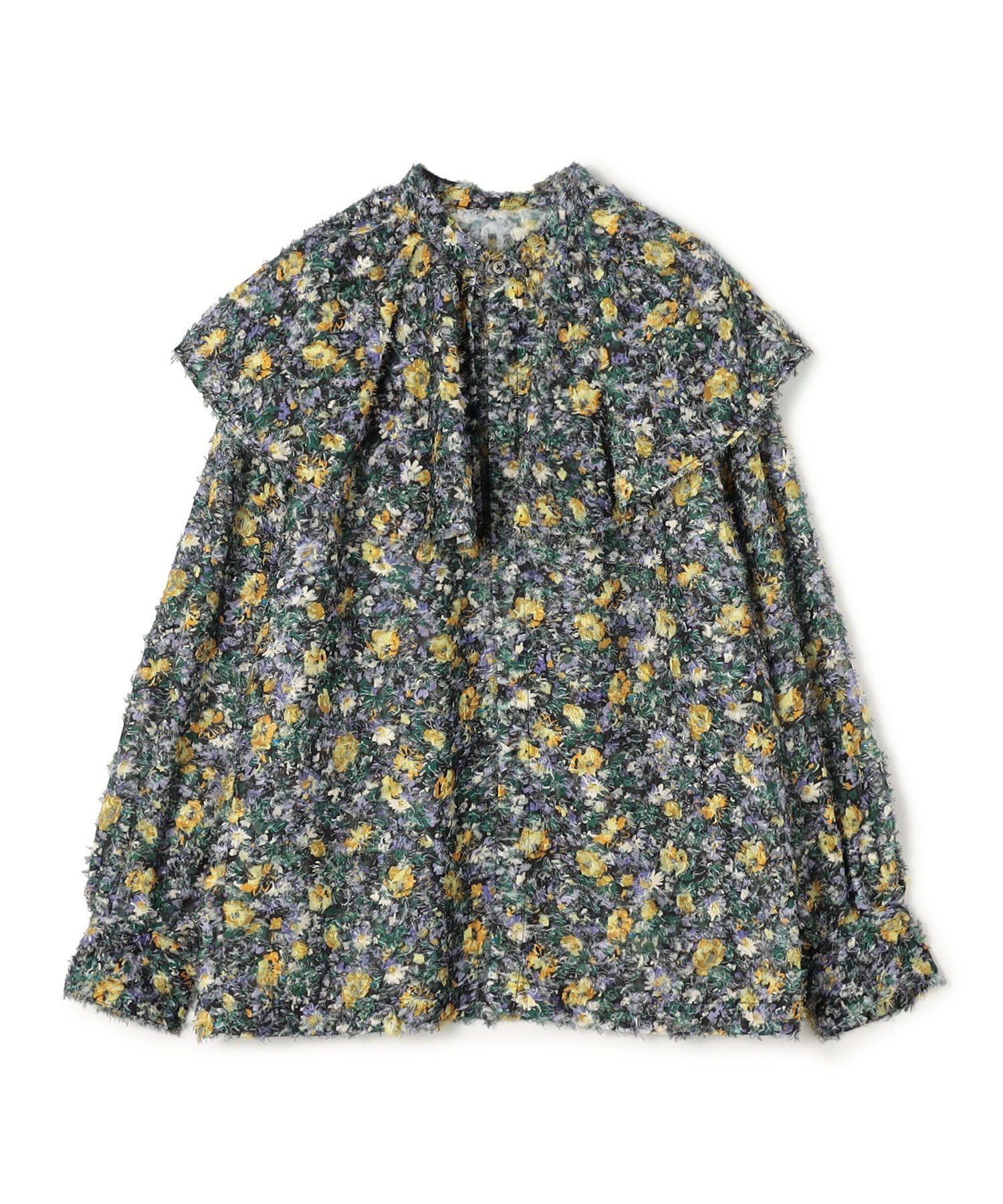 TOMORROWLAND｜ラメカットジャカード ワイドカラーブラウス | Rakuten