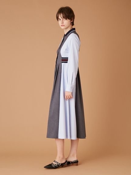 FURFUR｜リブコンビシャツワンピース | Rakuten Fashion(楽天