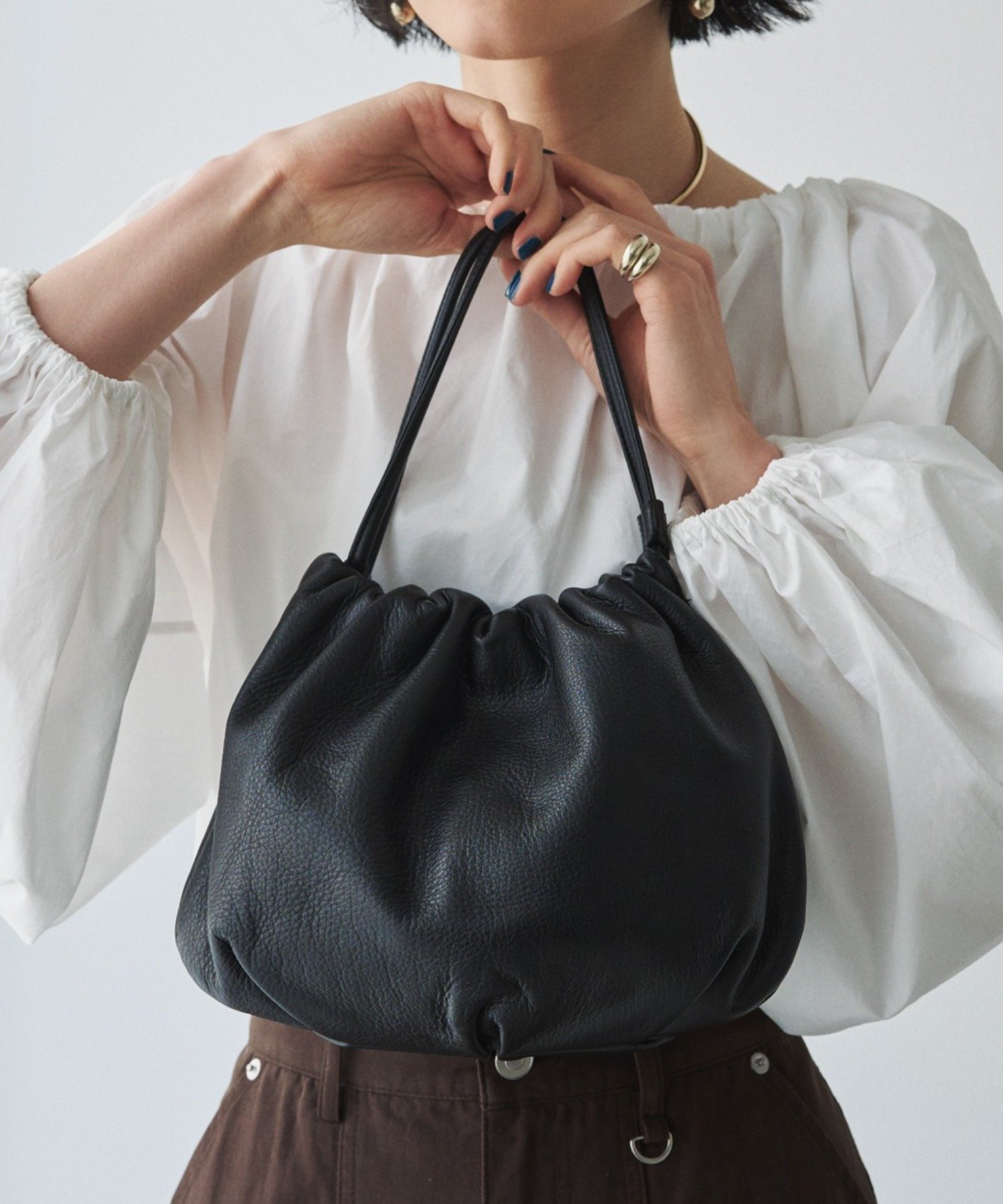 russet｜レザー巾着4WAYショルダーバッグ | Rakuten Fashion(楽天