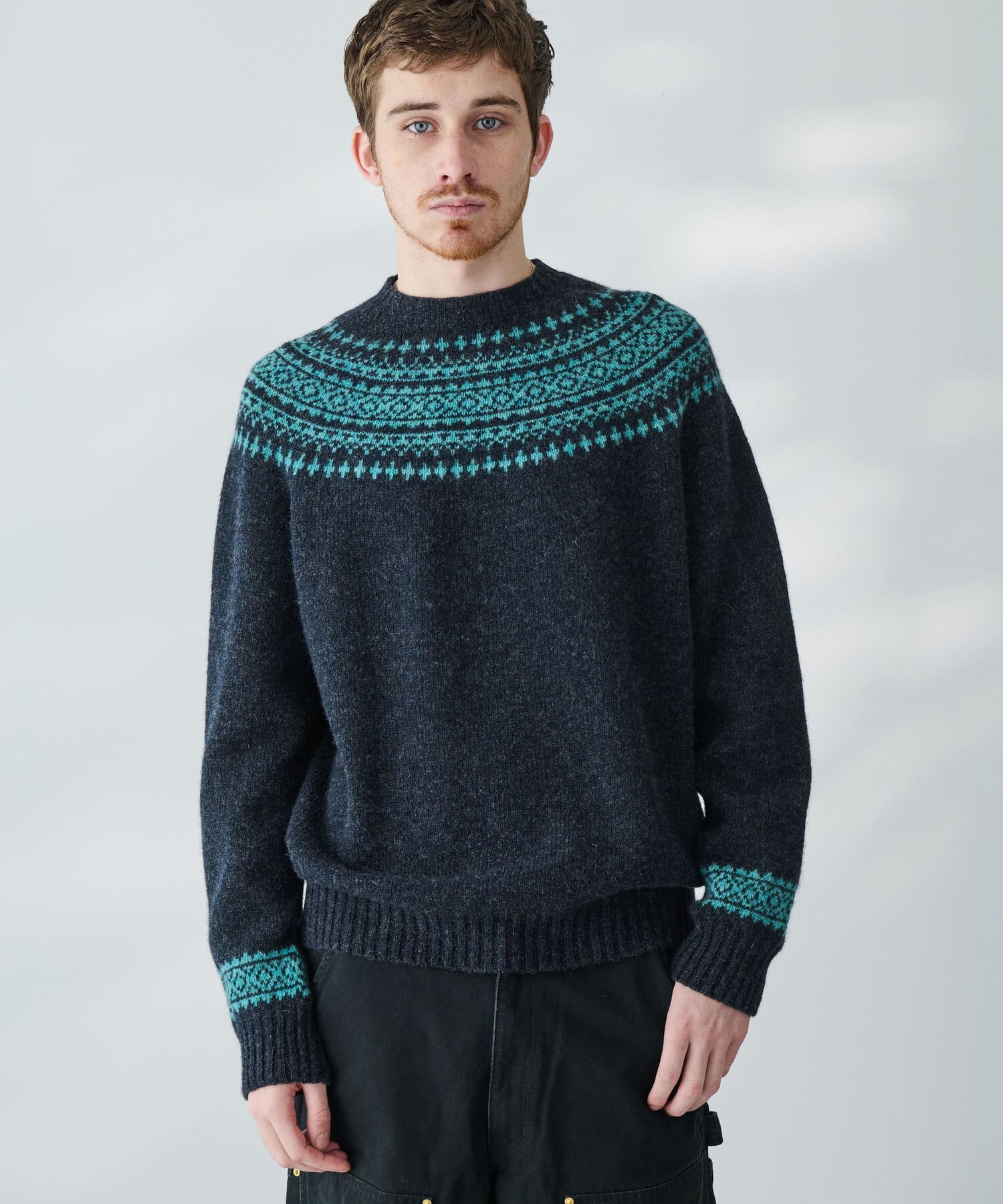 Bshop｜MORRIS & SONS | ジーロンラム ノルディックセーター MEN