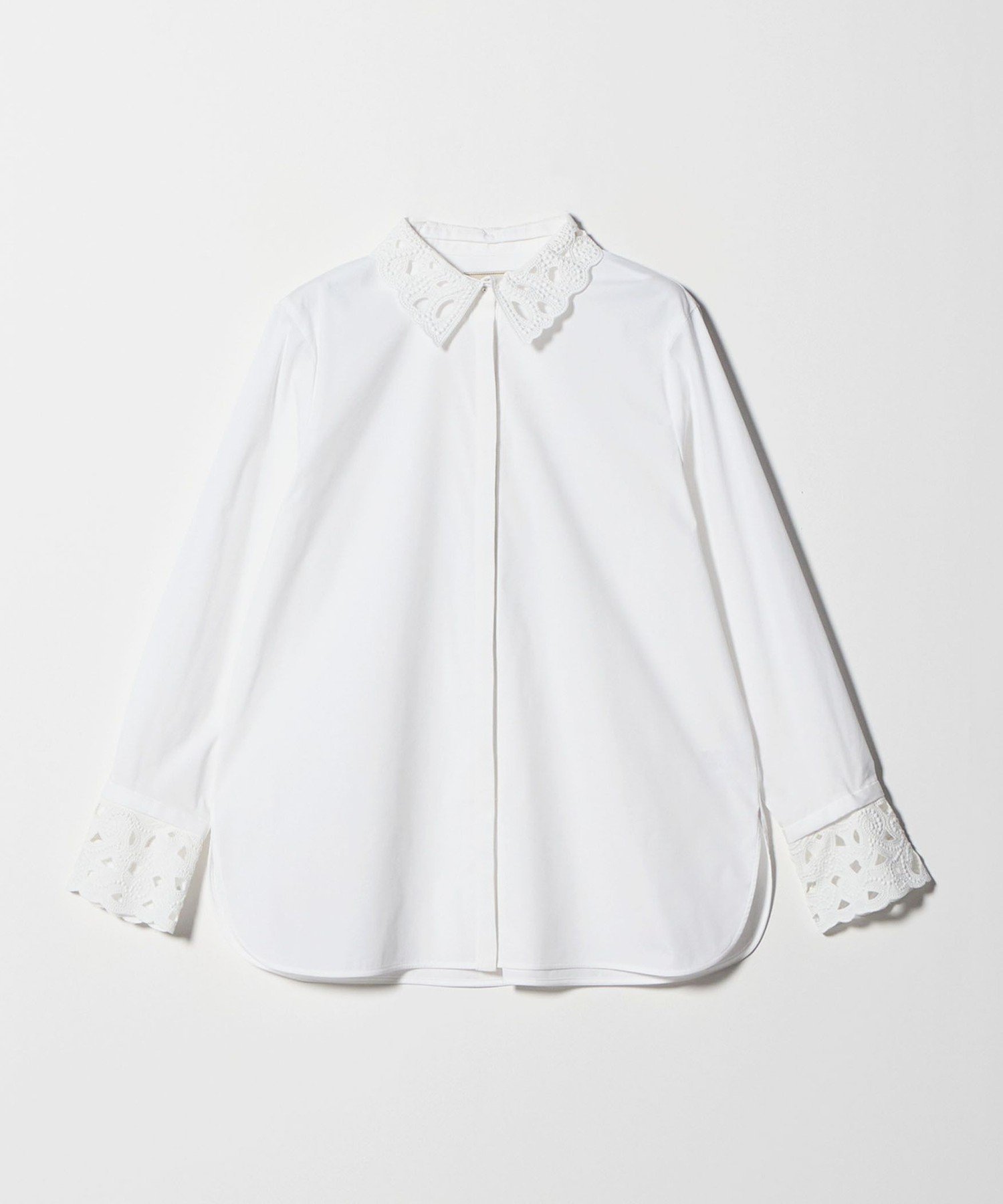 UNITED ARROWS｜エンブロイダリー カラー シャツ -ウォッシャブル