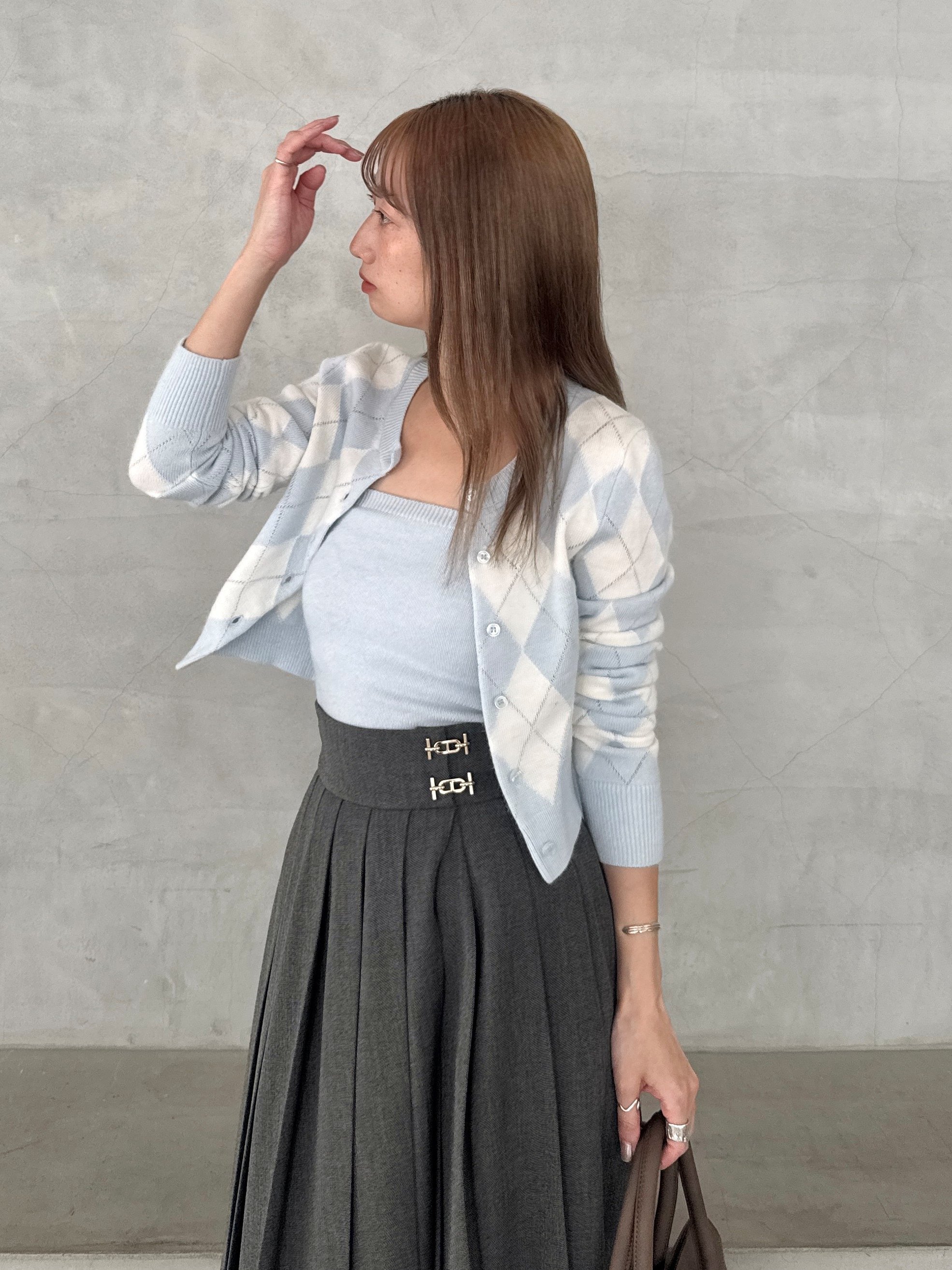 SNIDEL｜アーガイルニットアンサンブル | Rakuten Fashion(楽天