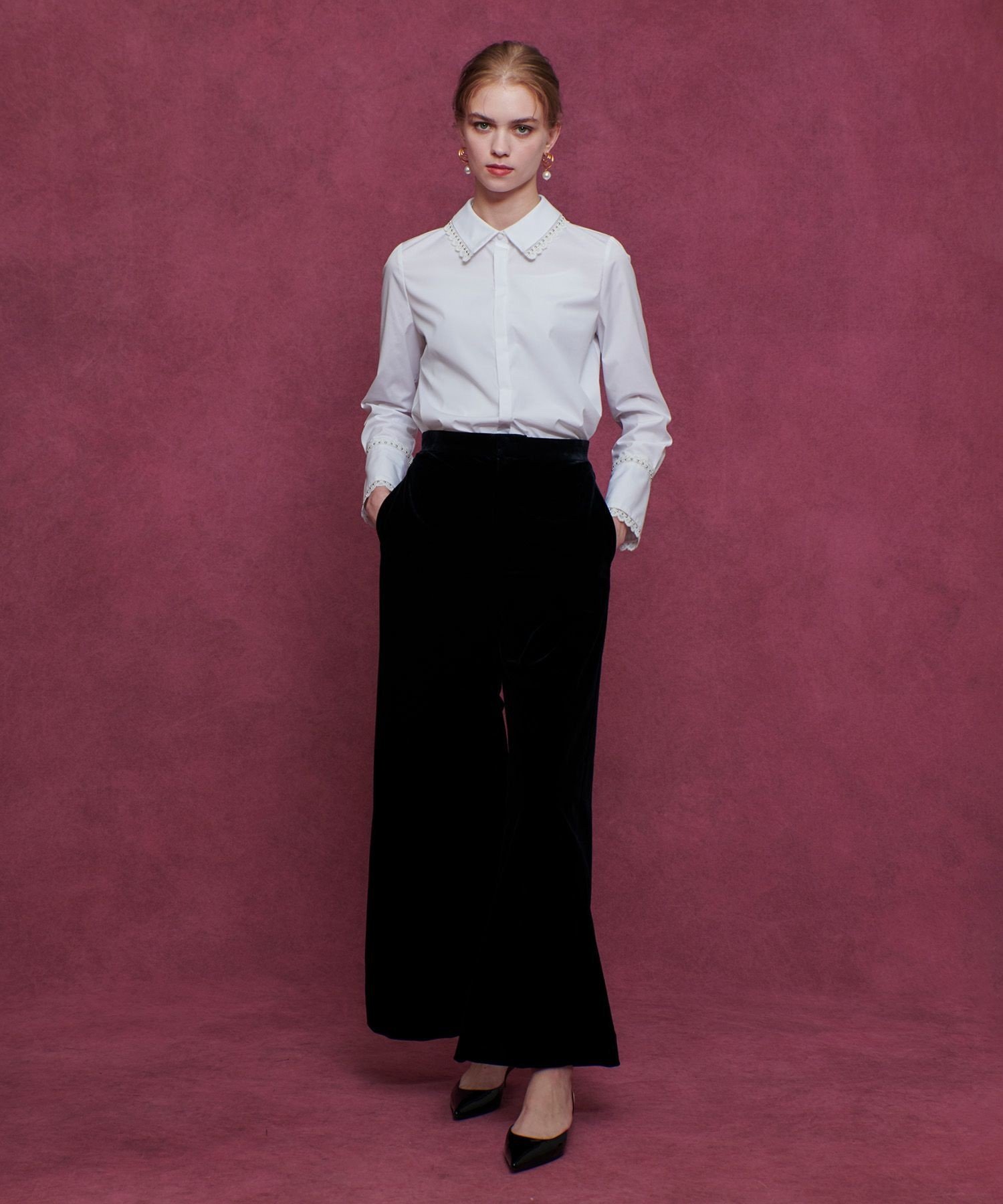 allureville｜【LOULOU WILLOUGHBY】レーストリミングシャツ | Rakuten