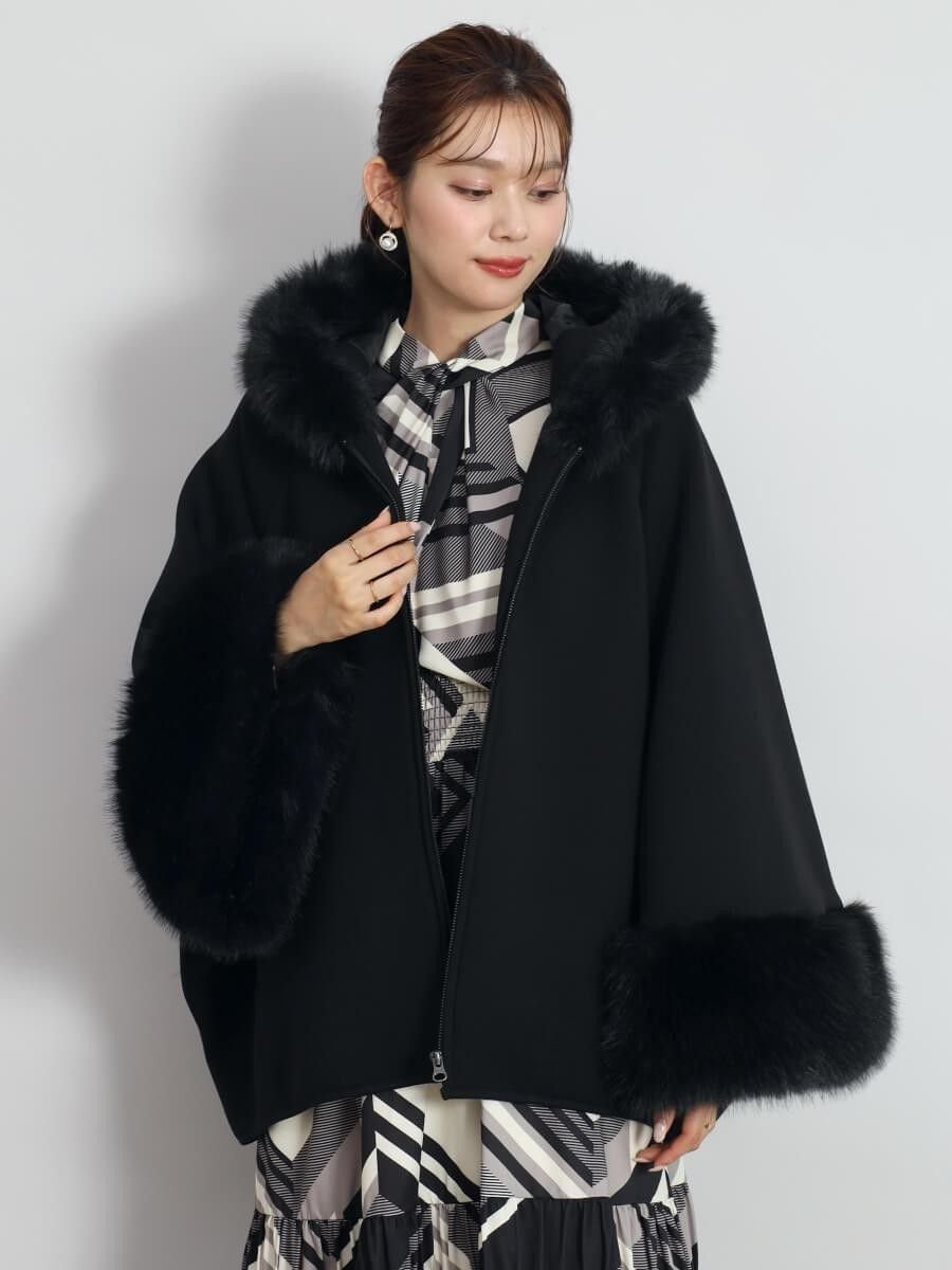 Vin｜エコファーポンチョアウター | Rakuten Fashion(楽天ファッション