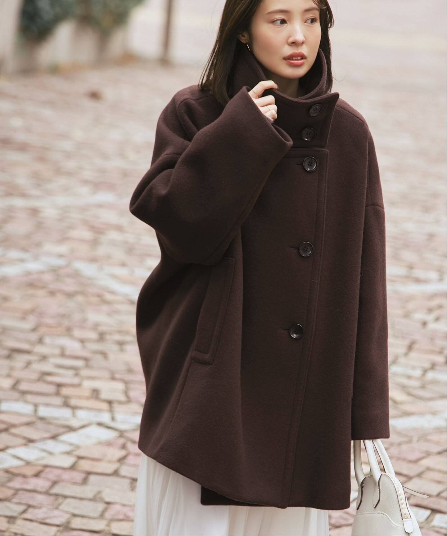 NOBLE｜《追加・WEB限定カラー》スタンドカラーオーバーコート