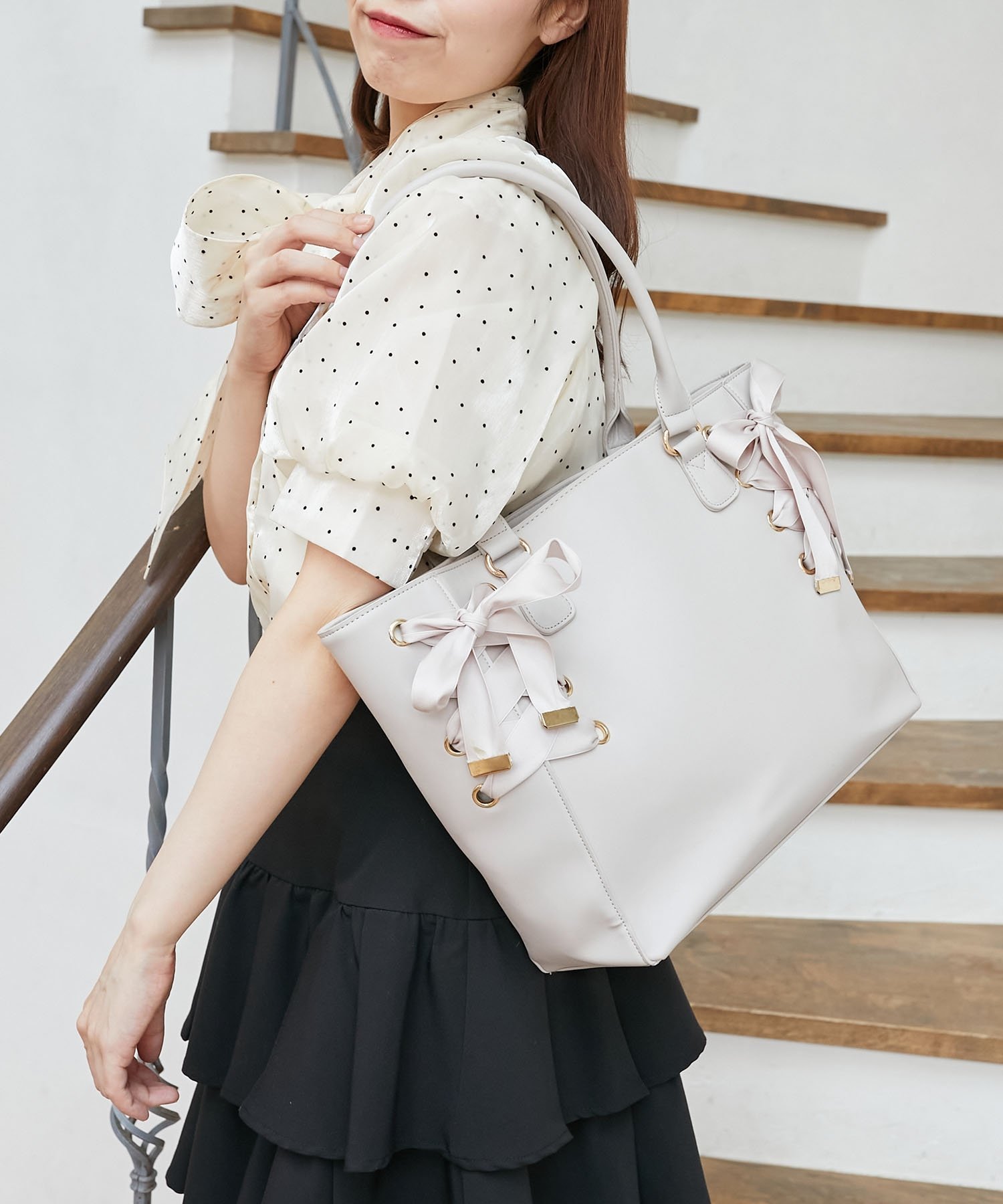 MAJESTIC LEGON｜サイドレースアップトート | Rakuten Fashion(楽天