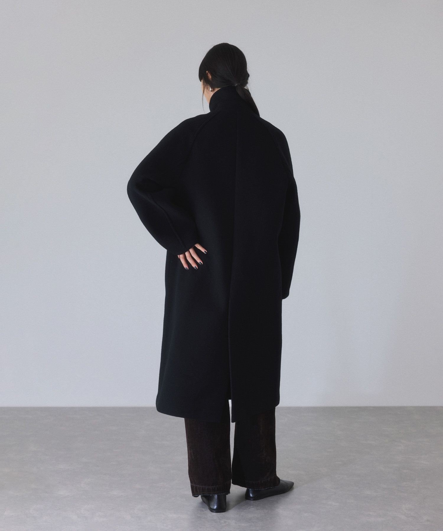 ADAM ET ROPE'｜ウールボンディングラグランロングコート | Rakuten