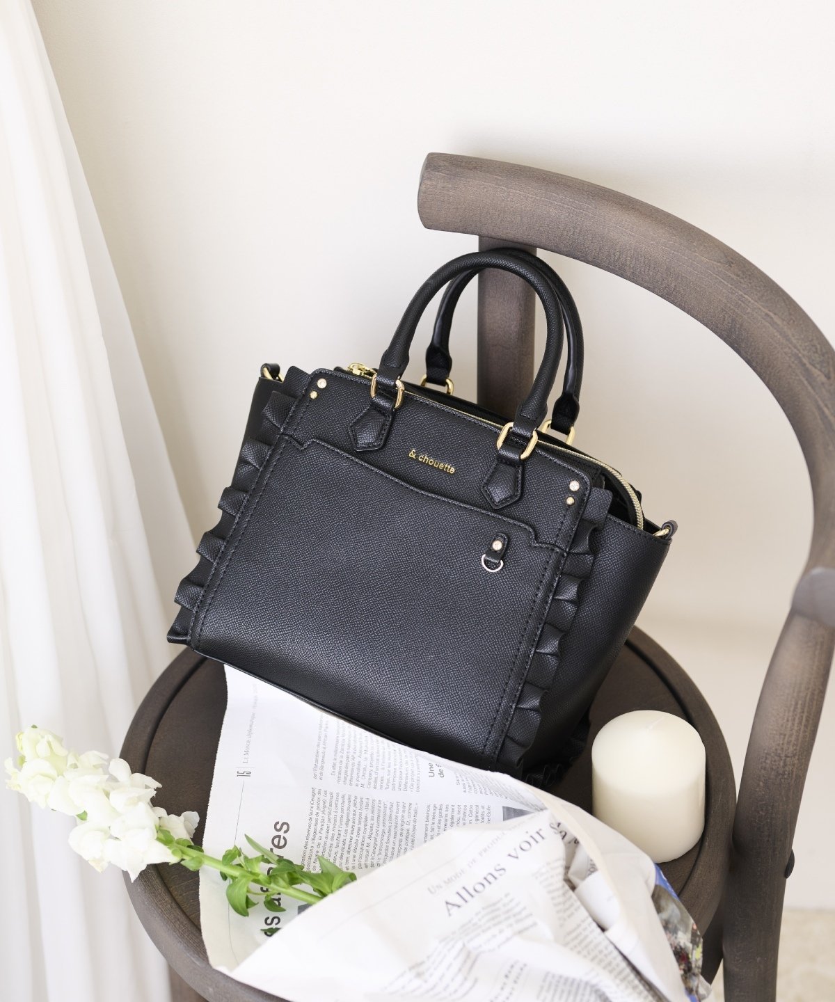 & chouette｜《推し事バッグ》クリアポケット付きぬいぐるみバッグ