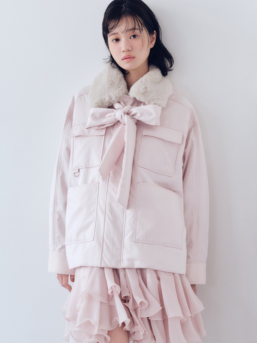 FURFUR｜パデットボウタイワークブルゾン | Rakuten Fashion(楽天