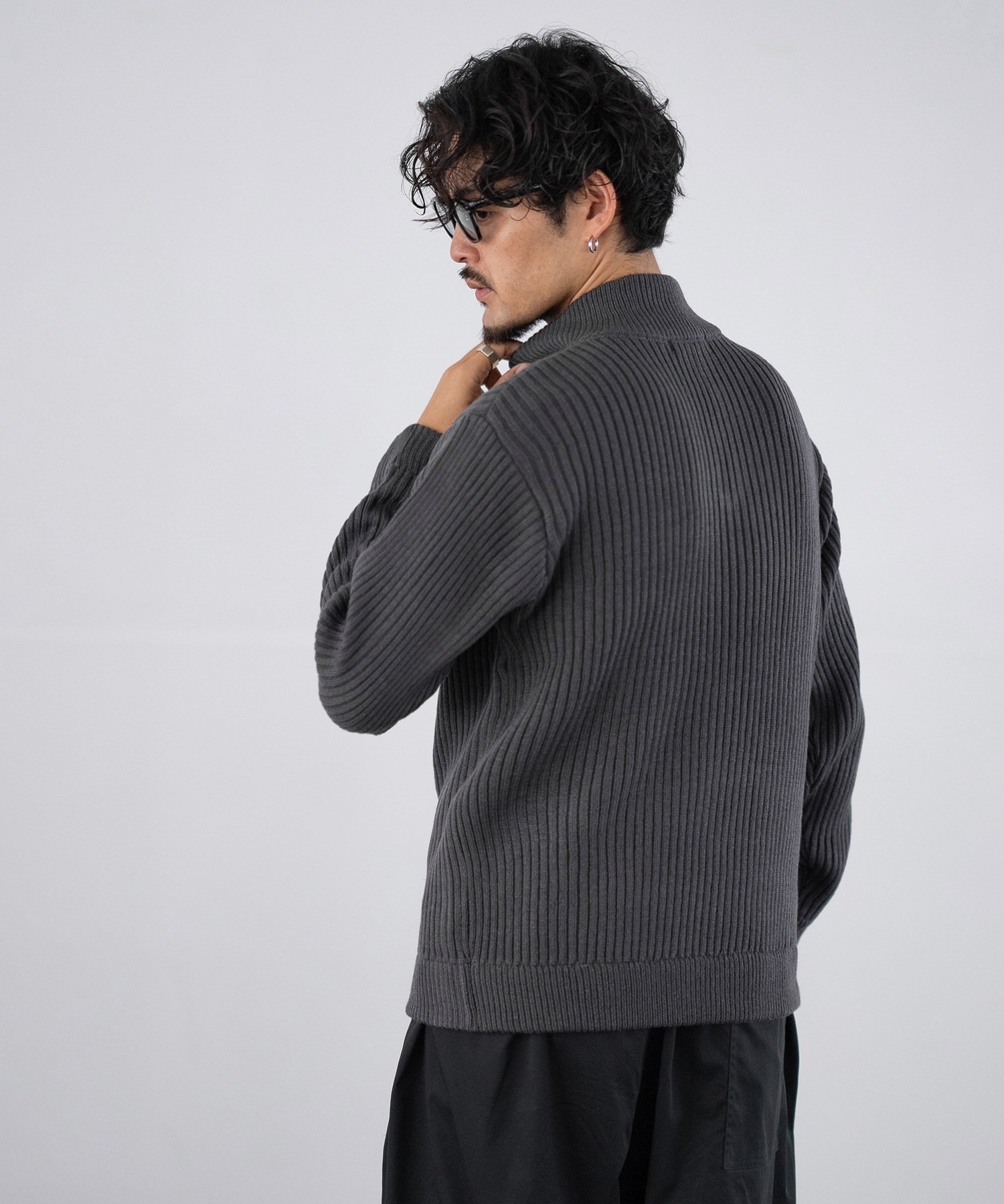 improves｜リブ編み ハーフジップ ニットセーター | Rakuten Fashion