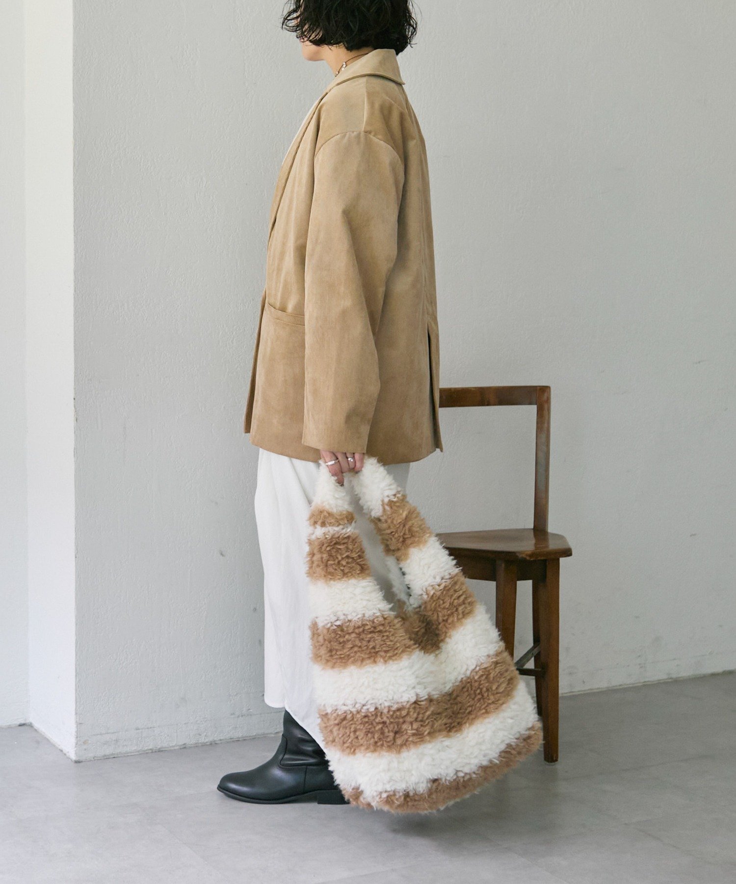 ear PAPILLONNER｜《A4サイズ対応》もこもこファーバッグ | Rakuten