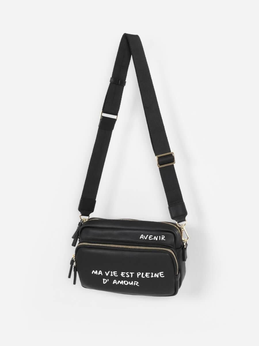 Vin｜メッセージプリントスクエアショルダーバッグ | Rakuten Fashion