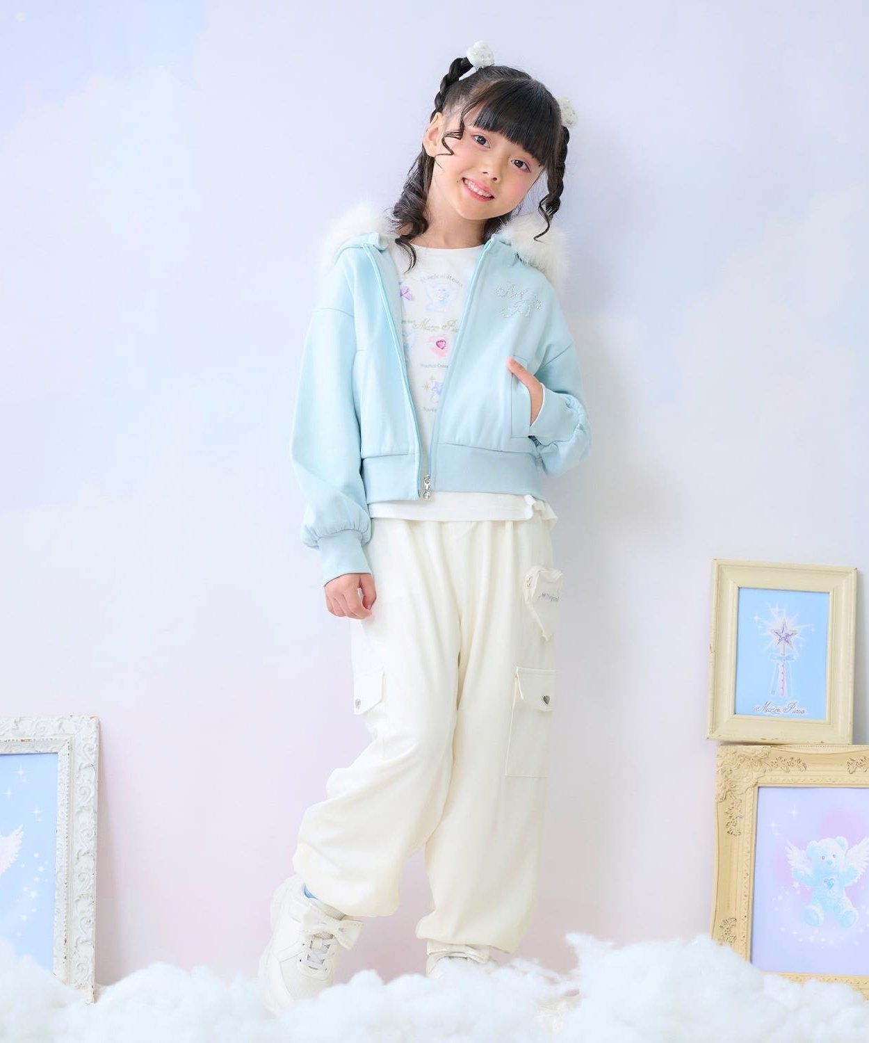 NARUMIYA ONLINE｜ラメ裏毛 フェイクファーフードZIPパーカ | Rakuten