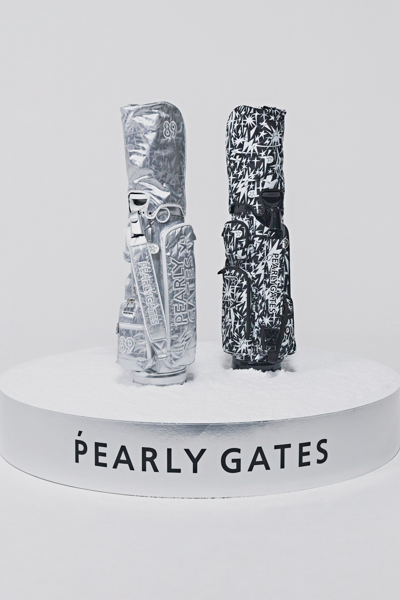【美品】プレイボーイ　つなぎ カバーオール　バックプリント シルバー　【L】 PEARLY GATES｜キャディバッグ <ギザ星柄> (46インンチ対応)(9型
