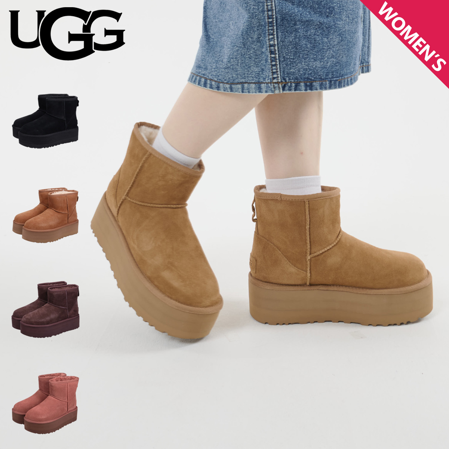 楽天市場】アグ UGG ムートンブーツ クラシック ミニ プラットフォーム