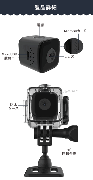 楽天市場】アクションカメラ スポーツ WIFI機能搭載 1080P フルHD 3