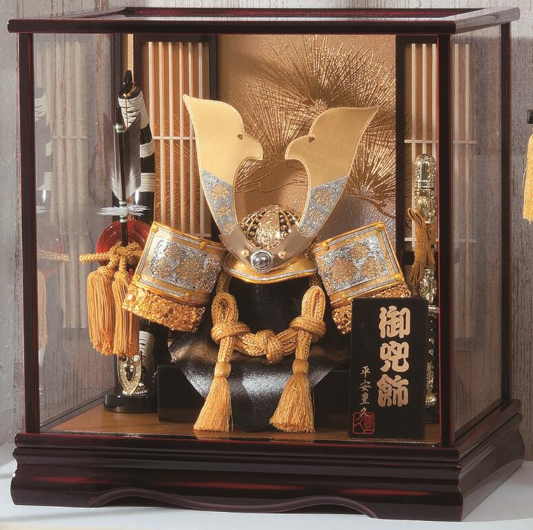 五月人形 兜 オルゴール付き ガラスケース付き 鯉のぼり ♡美品♡五月