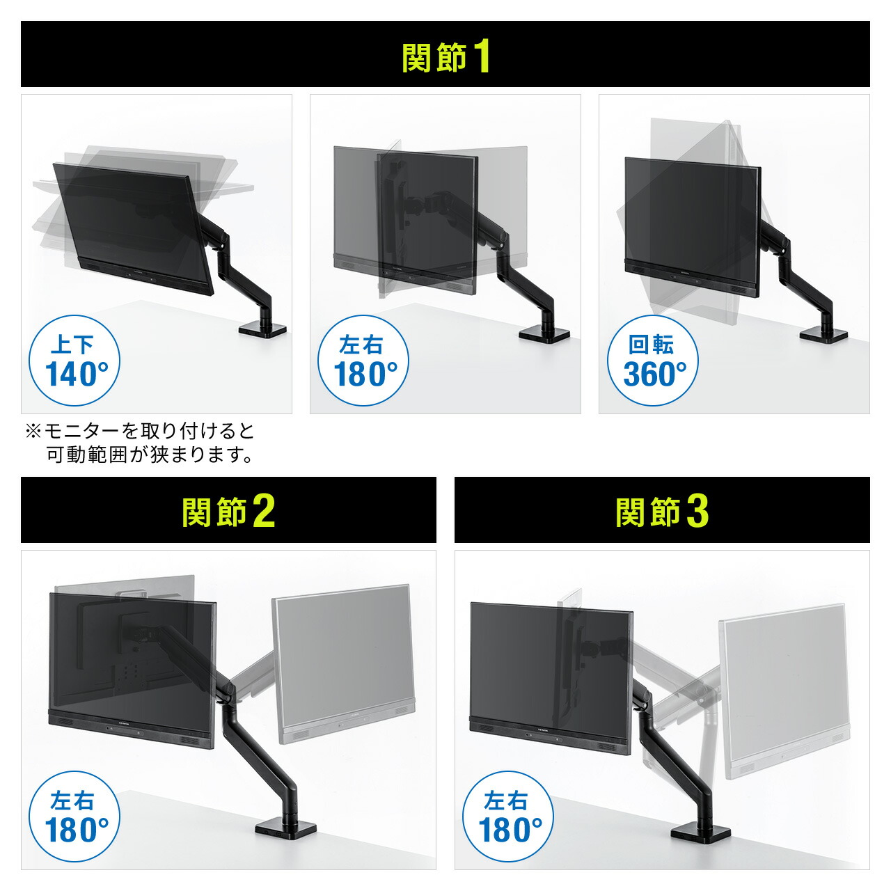 楽天市場】【楽天1位受賞】モニターアーム 20kg シングル 縦 高耐荷重