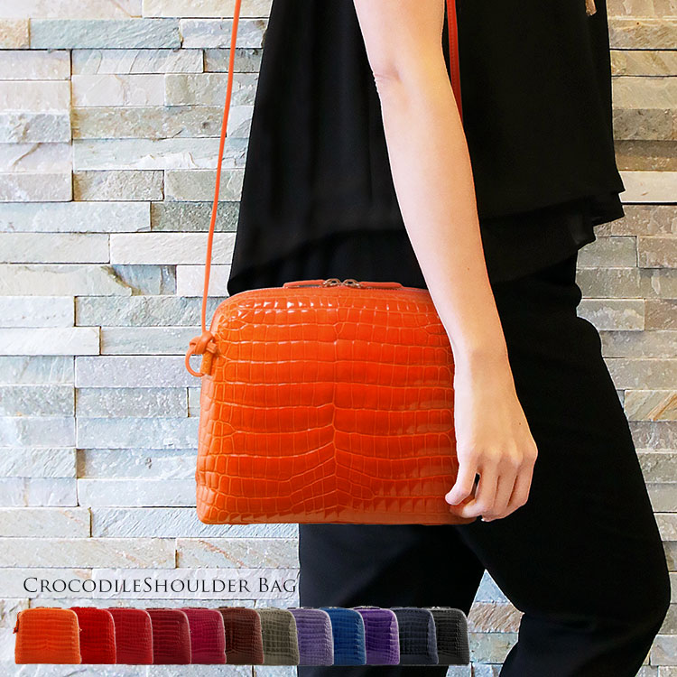 楽天市場】クロコダイル ショルダーバッグ レディース 斜めがけ バッグ