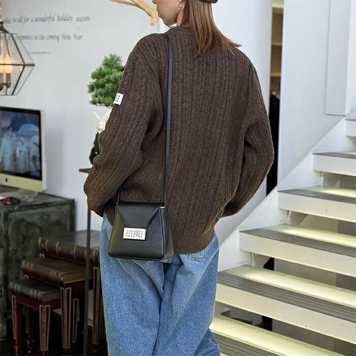 楽天市場】エムエム6 メゾンマルジェラ Vネック ケーブルニット MM6