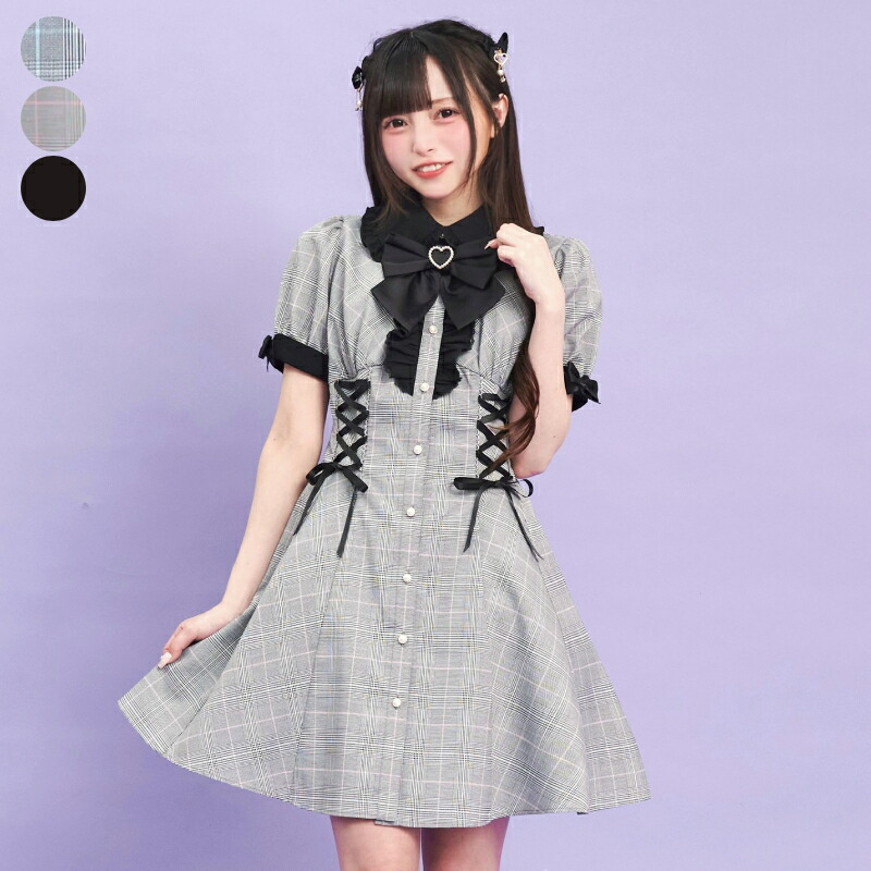 楽天市場】ウエストレースアップ半袖ワンピース5/2 12:00 販売スタート