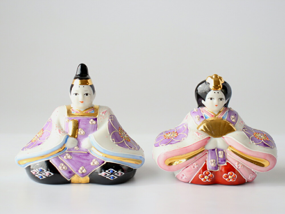 楽天市場】九谷焼 3号雛人形 花むらさき【 桃の節句 雛人形 雛飾り