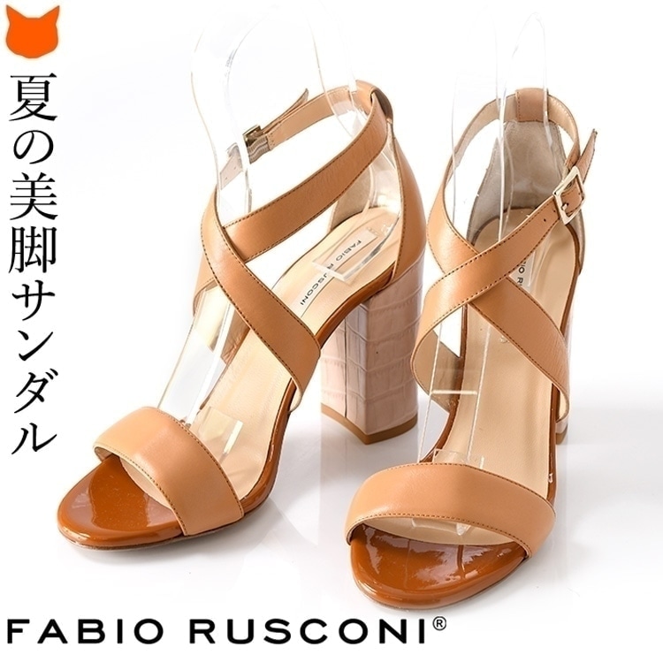 楽天市場】イタリア製 レザー サンダル レディース ファビオ