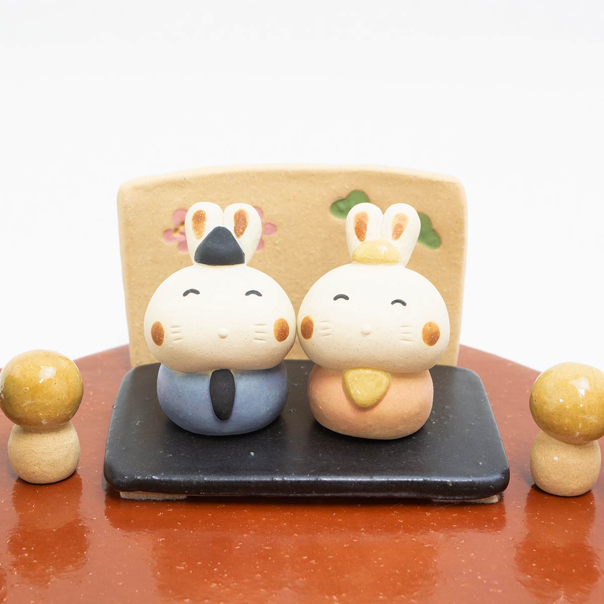 楽天市場】雛陶人形 森の雛セット 羽田桂子作 10人揃い 常滑焼雛 陶器