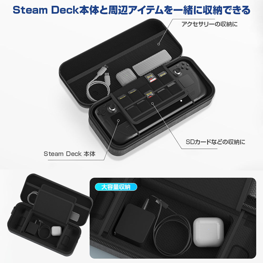 楽天市場】Steam Deck専用 キャリングケース スチームデック用 EVA素材