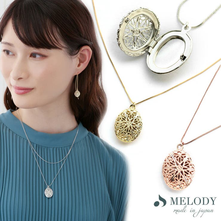 楽天市場】Melody Accessory ネックレス 日本製 K18GP ペンダント