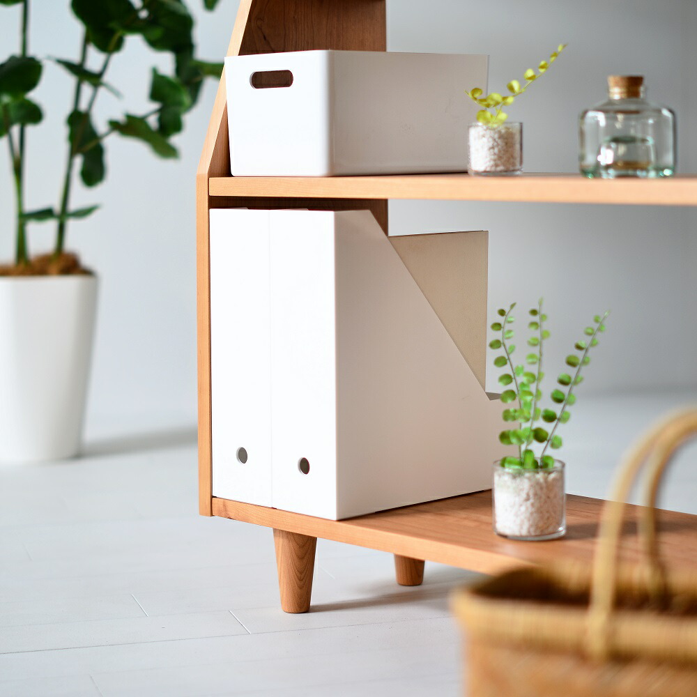 楽天市場】【送料無料/日本製】 ブラックチェリー無垢材の本棚