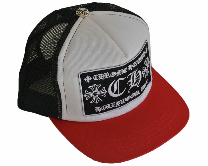 楽天市場】クロムハーツ トラッカーキャップ CHパッチ 黒／赤／白