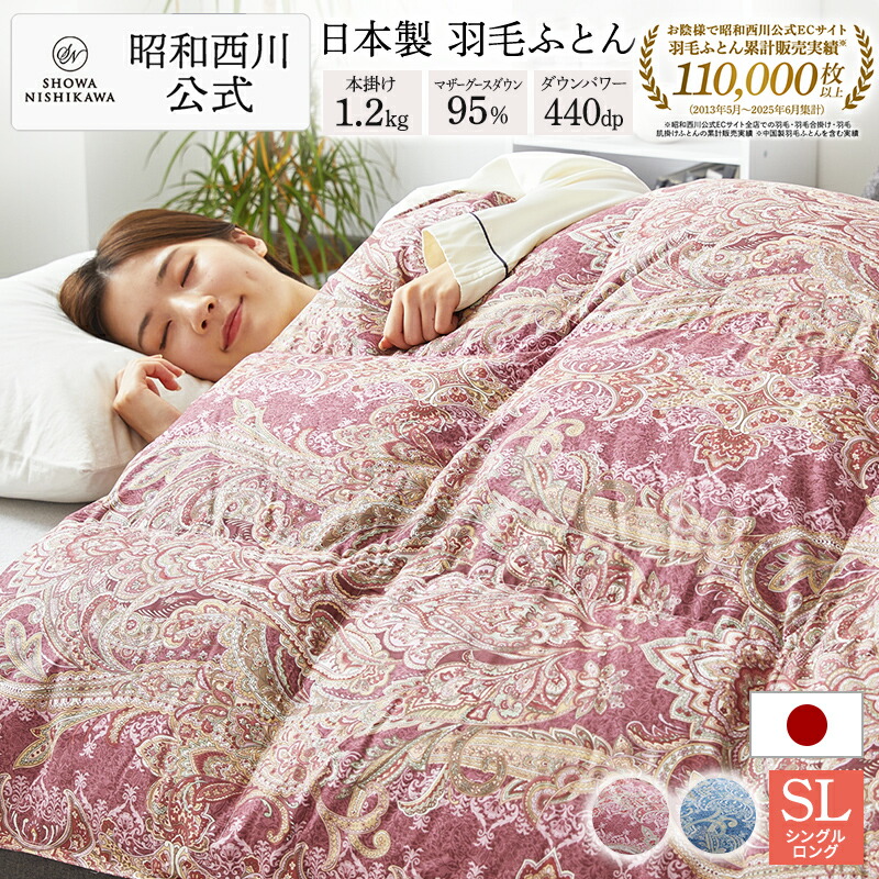 楽天市場】【15%OFF ※2/26 10:00~3/11 01:59】羽毛布団 昭和西川ドイツ
