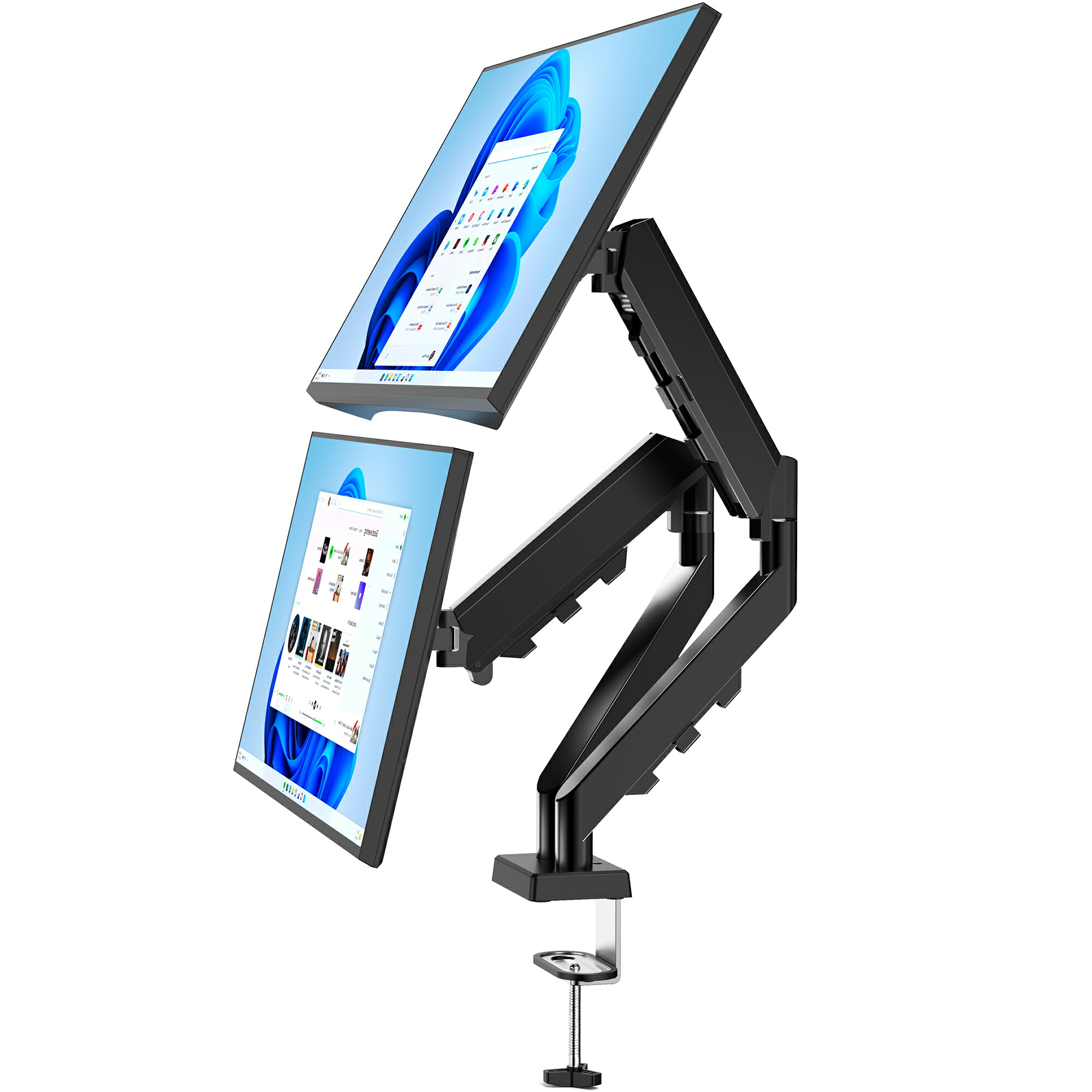 楽天市場】モニターアーム デュアル 2画面 ガス式 vasa100 モニター