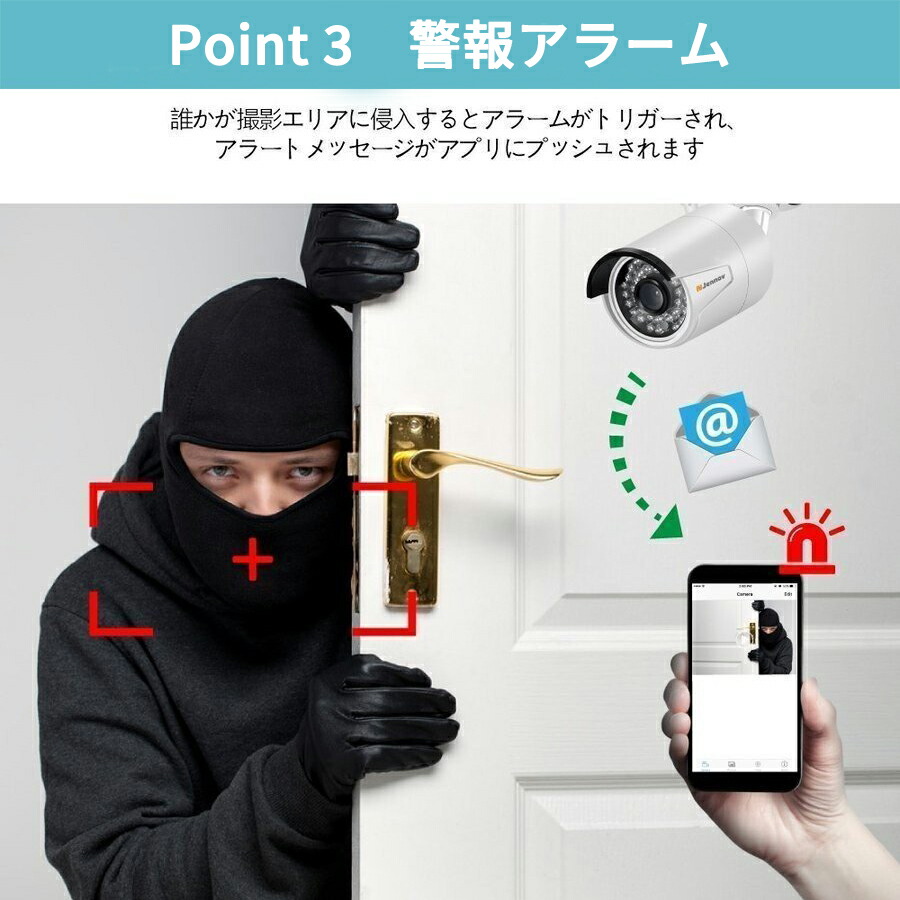 楽天市場】防犯カメラ ワイヤレス 屋外 家庭用 wifi 300万画素カメラ