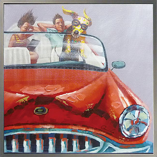 楽天市場】絵画＼空間にユニークな彩りを 油絵 【ワンマン ドライブ