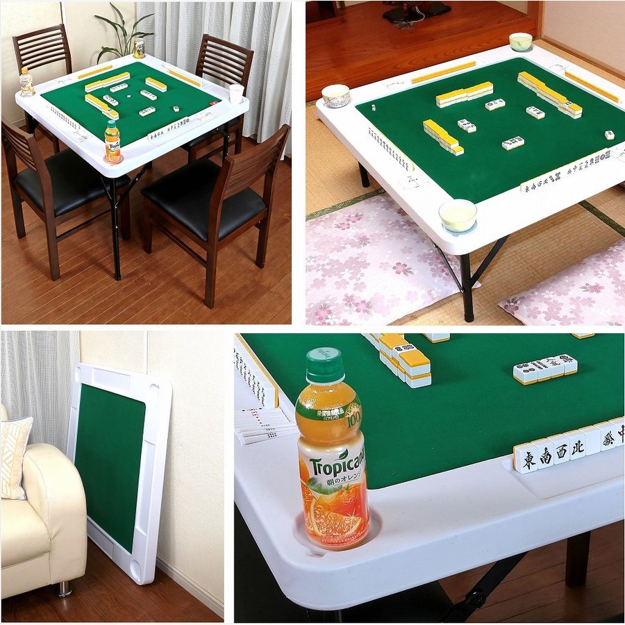 楽天市場】麻雀卓 折りたたみ 高さ2段階 手打ち 麻雀テーブル ドリンク
