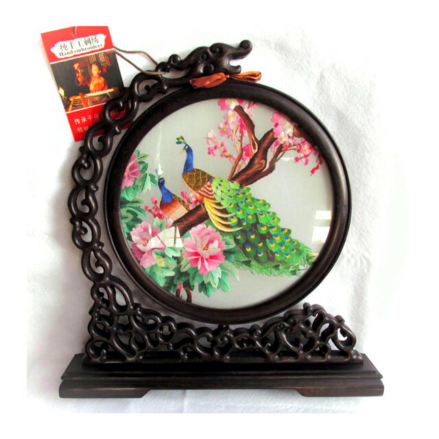 楽天市場】両面刺繍 高級刺繍 インテリア おしゃれ工芸品 置物 ギフト