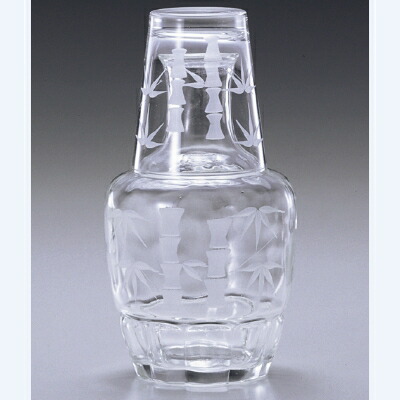 楽天市場】冠水瓶竹切子(本体1・冠コップ1) 東洋佐々木ガラス 60-75