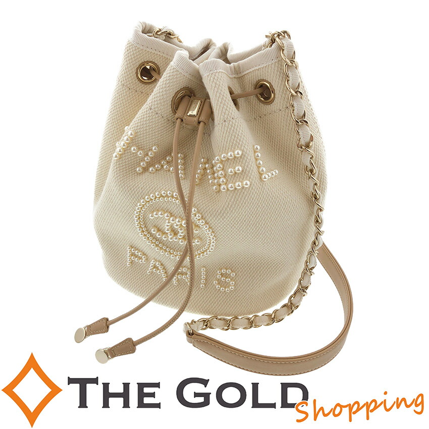 楽天市場】シャネル 巾着 ショルダーバッグ ココマーク パール