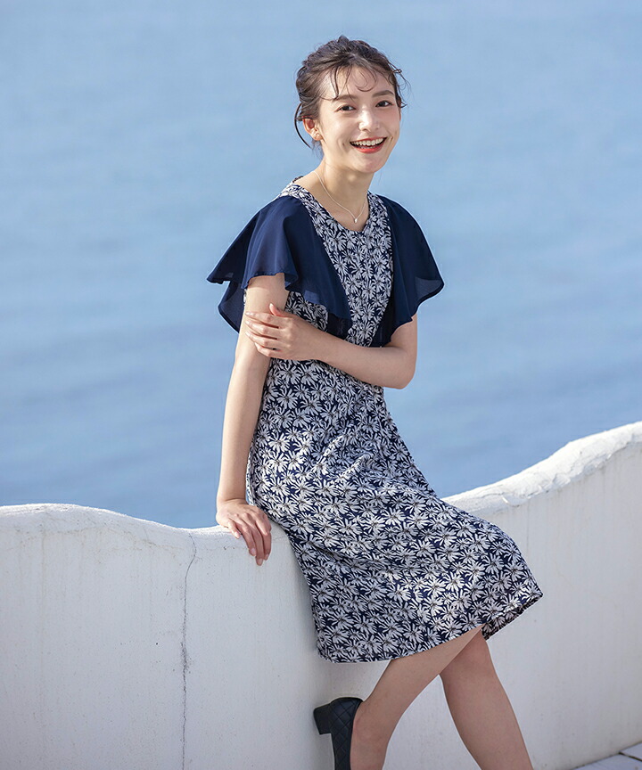 楽天市場】【楽天スーパーセール！60％OFF!!】フレアスリーブ花柄
