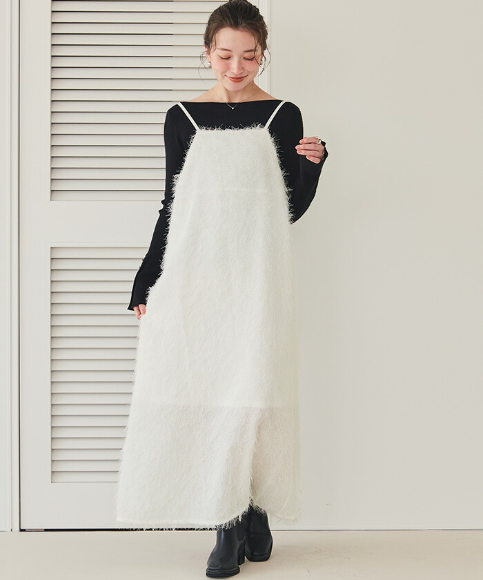 楽天市場】フリンジキャミソールワンピース ワンピース レディース